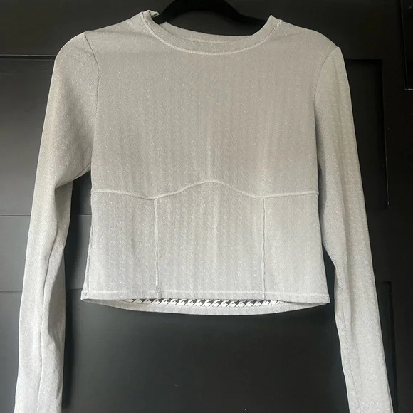 Vuori Long Sleeve Textured Chilled Out Top Houndstooth - Picture 4 of 8